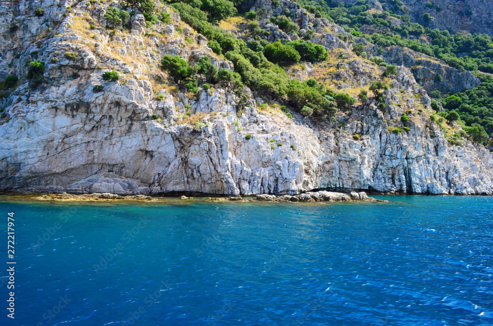 A boat trip on the Aegean Sea overlooking the islands