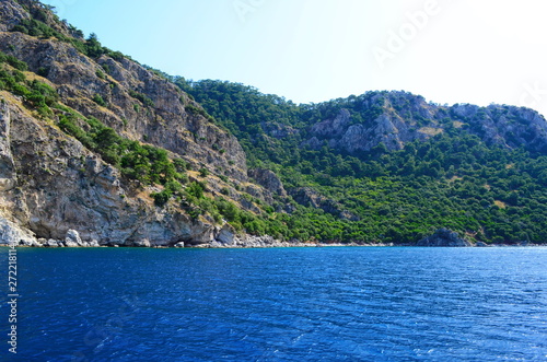 A boat trip on the Aegean Sea overlooking the islands © maria