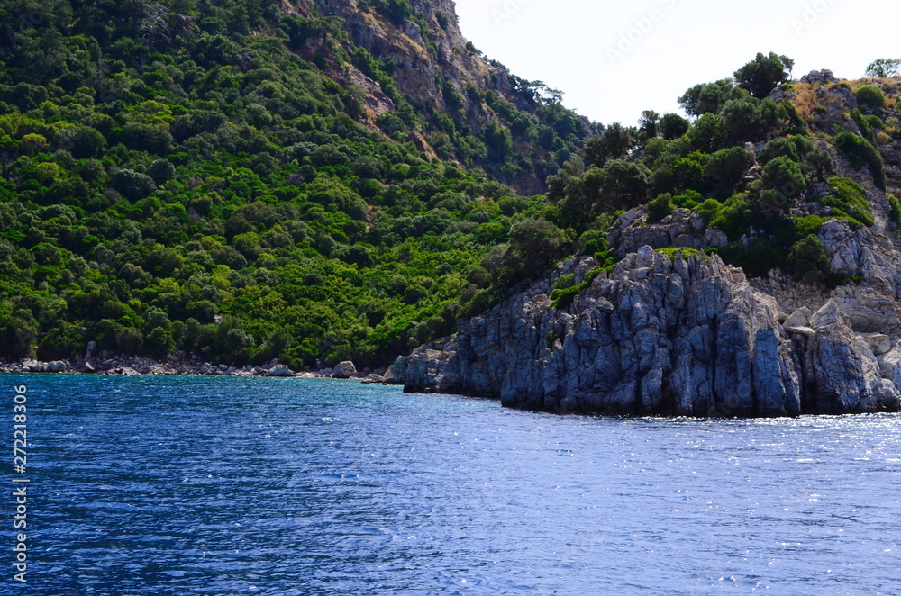 A boat trip on the Aegean Sea overlooking the islands A boat trip on the Aegean Sea overlooking the islands