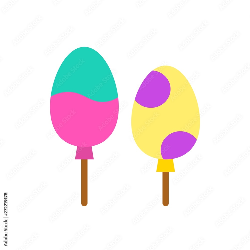 Chocolate egg vector illustration, Easter flat style icon