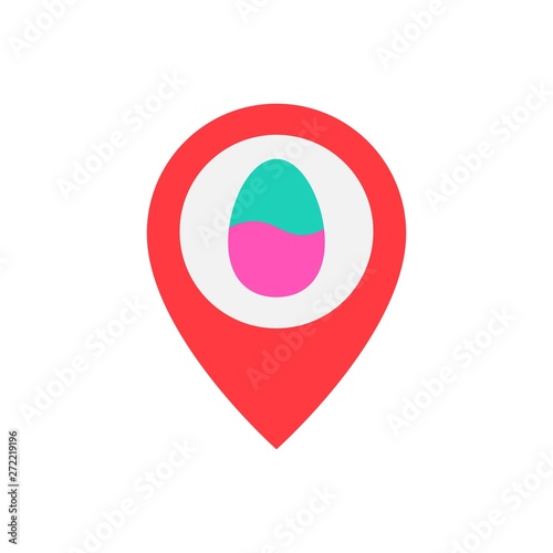 Pin vector illustration, Easter flat style icon Free Download Pin vector illustration, Easter flat style icon - GFXLoad