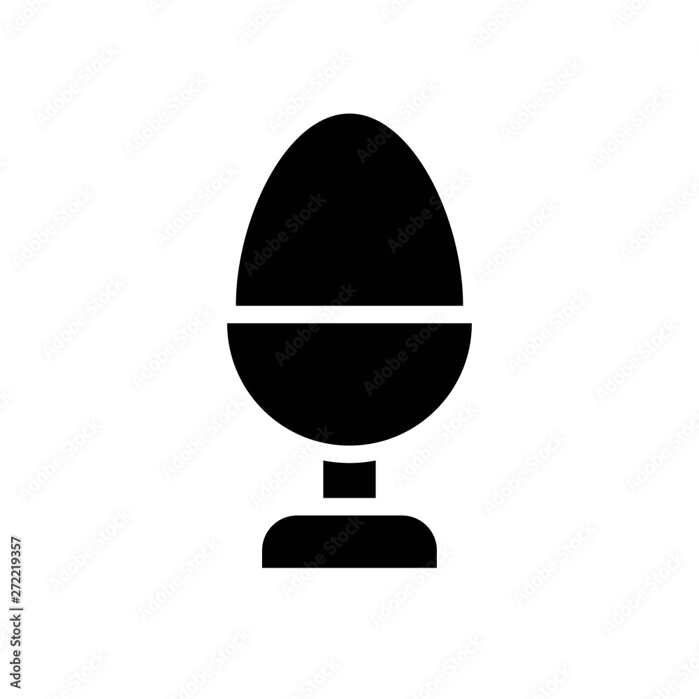 Boiled egg vector illustration, Easter solid style icon Boiled egg vector illustration, Easter solid style icon