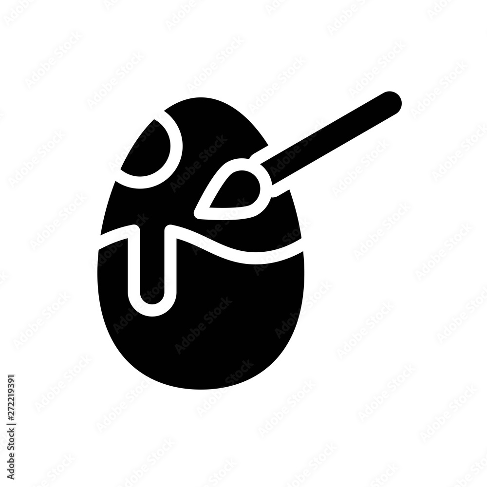 Egg painting vector illustration, Easter solid style icon Egg painting vector illustration, Easter solid style icon