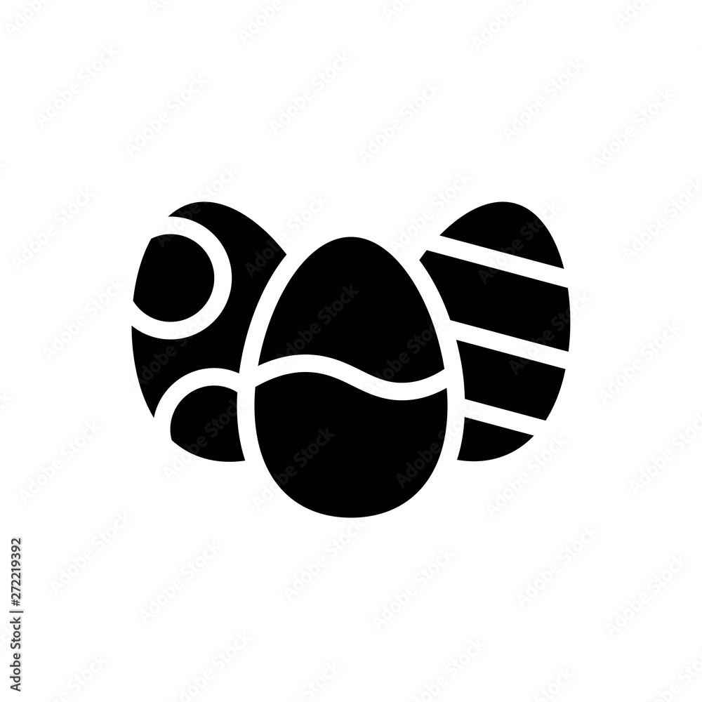 Easter eggs vector illustration, Easter solid style icon