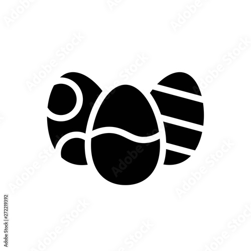 Obraz na płótnie Easter eggs vector illustration, Easter solid style icon w salonie