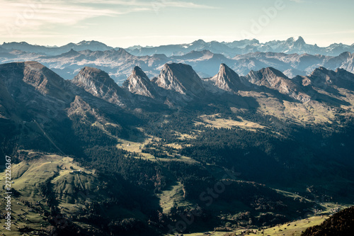 Panoramic view of the alps from Santis photo