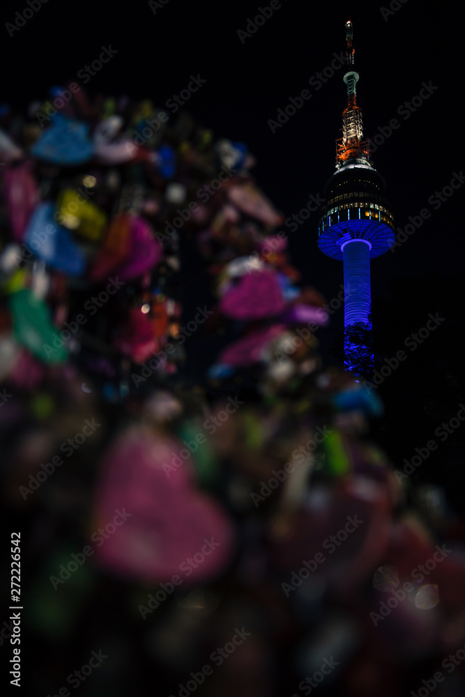 City night view as viewed from Namsan Tower Seoul South Korea Asia