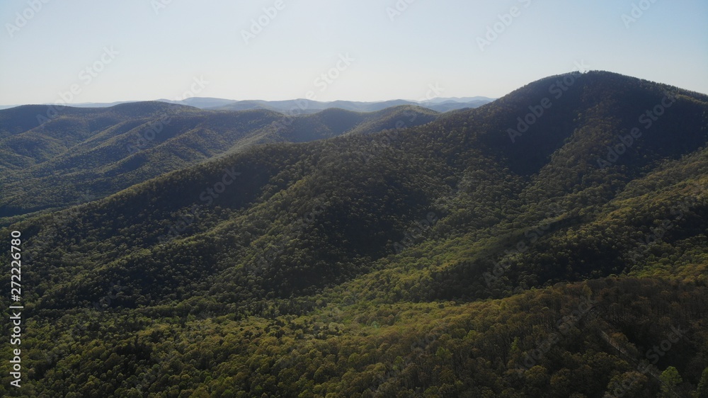 Fototapeta premium North Georgia Mountains (Appalachia) Aerial Drone HDR Shot