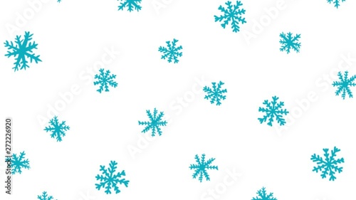 Blue snow and white background
