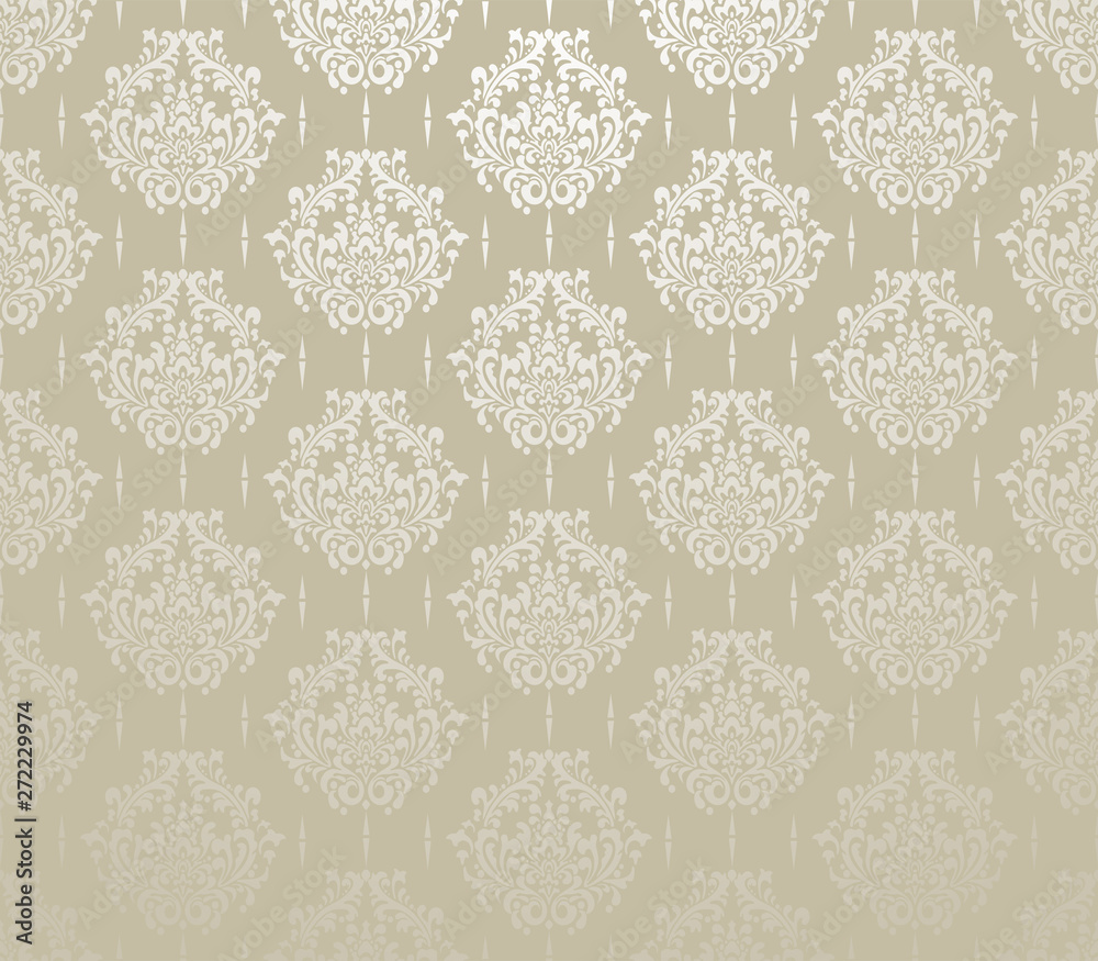 Damask Decorative Wallpaper vector illustration