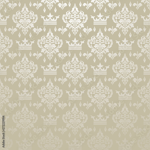 Damask Decorative Wallpaper vector image