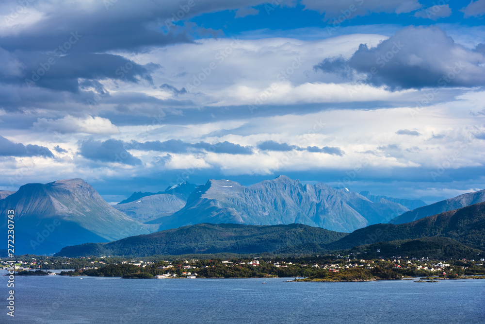 view of the city from fjord