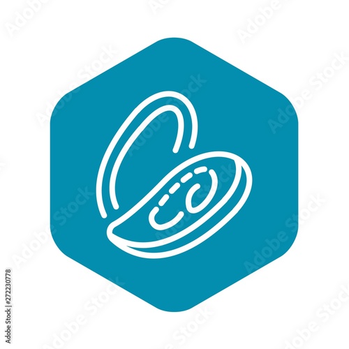 Mollusc icon. Outline illustration of mollusc vector icon for web design isolated on white background