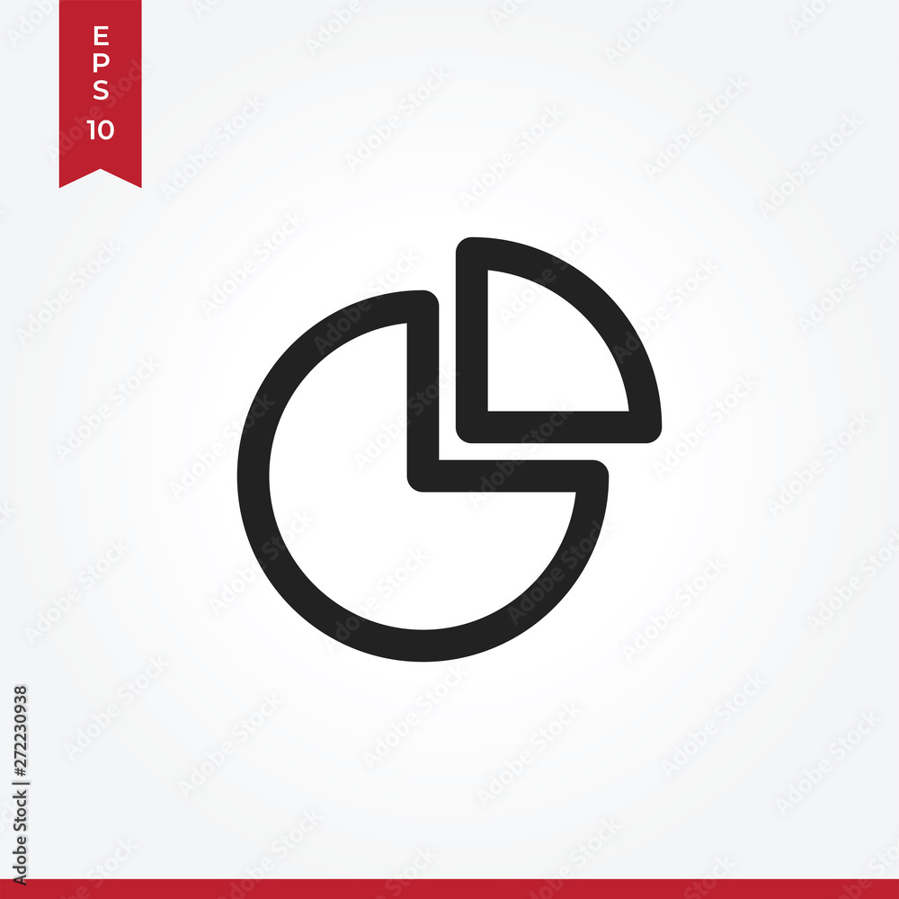 Pie chart vector icon in modern style for web site and mobile app Pie chart vector icon in modern style for web site and mobile app
