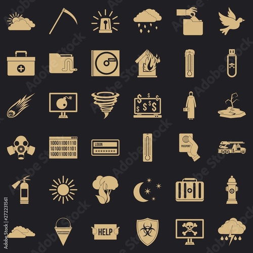 Wallpaper Mural Back country icons set