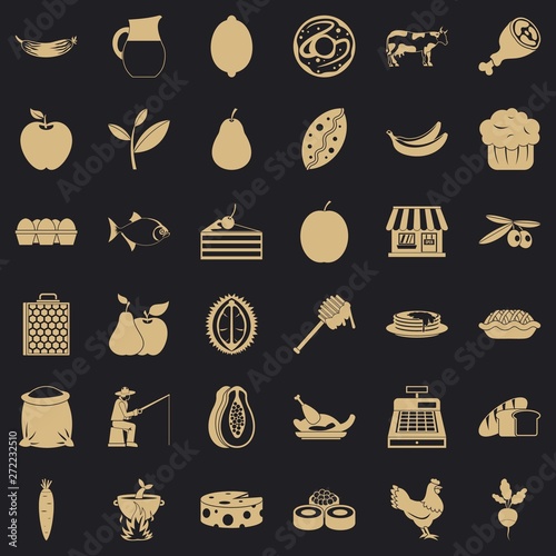 Livelihood icons set. Simple set of 36 livelihood vector icons for web for any design