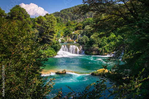 Fototapeta Naklejka Na Ścianę i Meble -  Krka National Park waterfalls , Dalmatia, Croatia near Sibenik