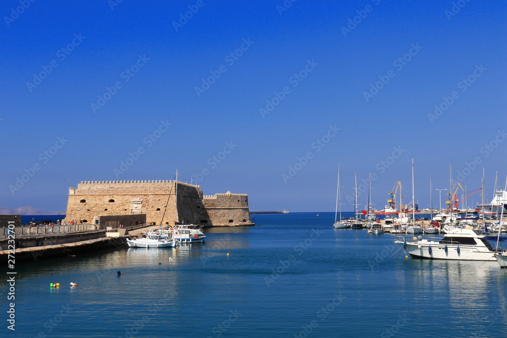 Old Venetian fortress in the Heraklion, Crete, Greece