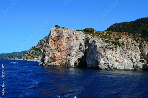 A boat trip on the Aegean Sea overlooking the islands