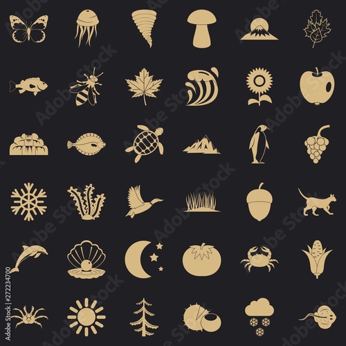Inborn icons set. Simple set of 36 inborn vector icons for web for any design