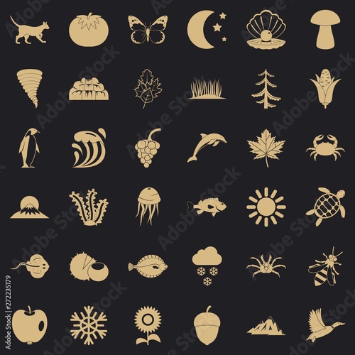 Congenital icons set. Simple set of 36 congenital vector icons for web for any design