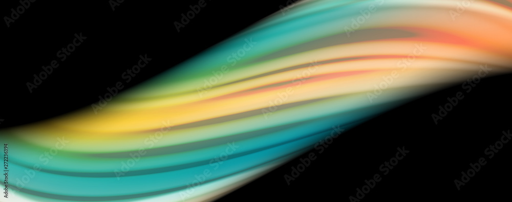 Fototapeta premium Flowing liquid colors - modern colorful flow poster. Wave liquid shapes. Art design for your design project