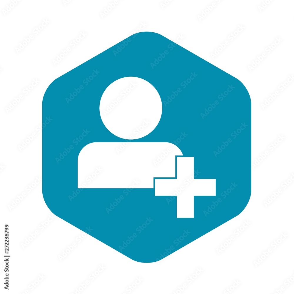 Add new user account or add new friend in simple style isolated on white background vector illustration Add new user account or add new friend in simple style isolated on white background vector illustration