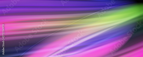 Fluid liquid color wave lines, glowing colorful light effect, abstract composition template. Geometric technology abstract pattern. Movement concept © antishock