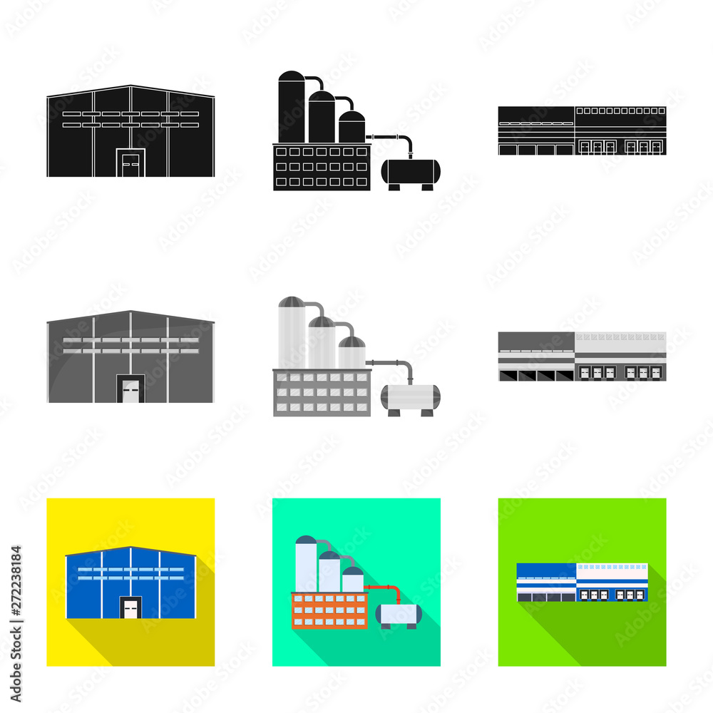 Isolated object of production and structure sign. Collection of production and technology vector icon for stock.