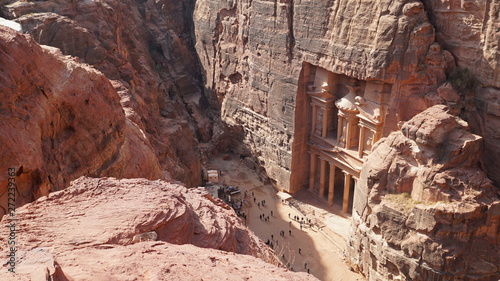 Petra,  Al-Khazneh treasury. One of the seven new world wonders. Located in Jordan.