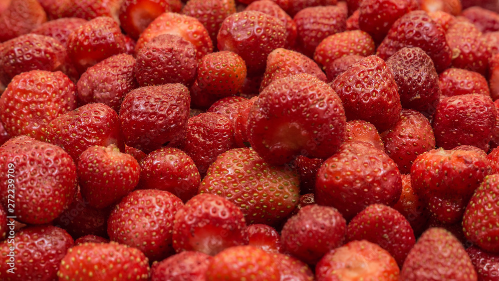 just fresh red strawberries without green leaves just fresh red strawberries without green leaves