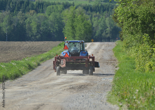 Farm tractor on country road © Carol Hamilton