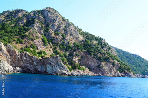 A boat trip on the Aegean Sea overlooking the islands