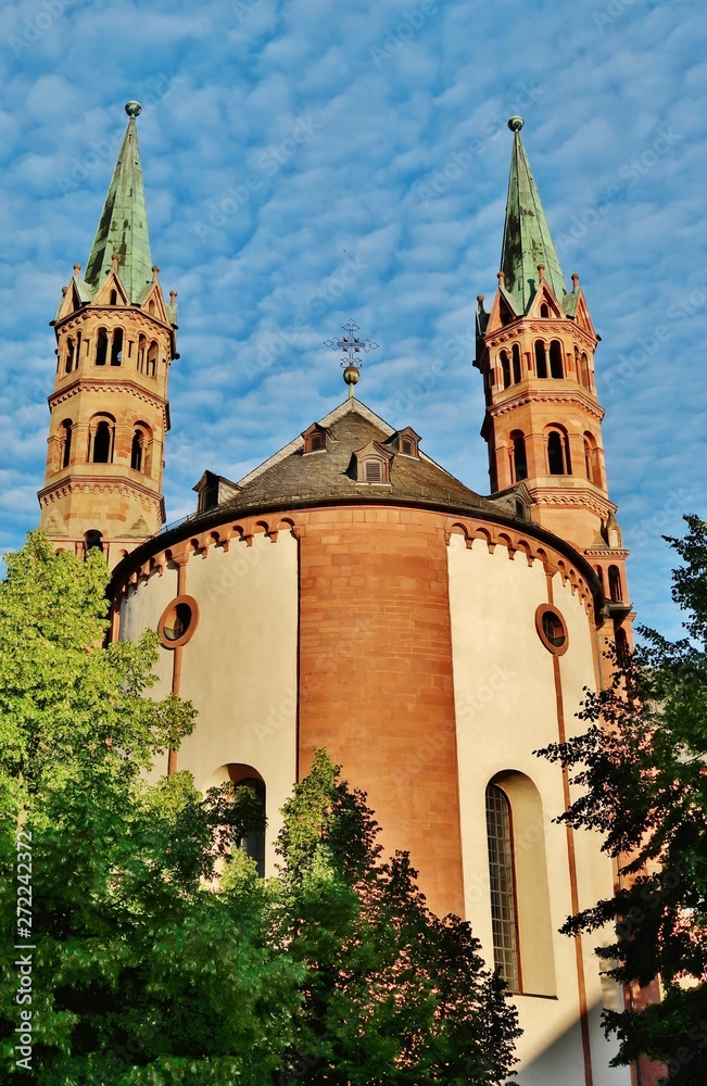 Würzburg, Dom St. Kilian, Ostansicht, Chor, Türme