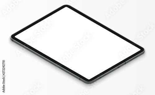 graphic tablet of the new generation with a blank screen on a light background