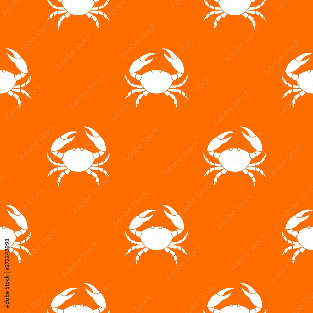 Obraz premium Crab pattern vector orange for any web design best