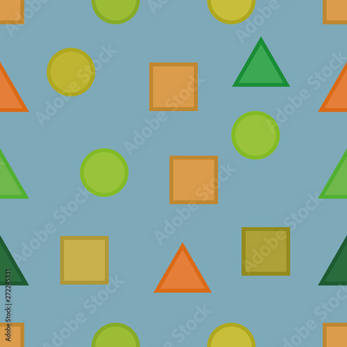 Free Download Seamless pattern of geometric shapes. Childhood pattern with simple geometric shapes. Background of the figures. - GFXLoad