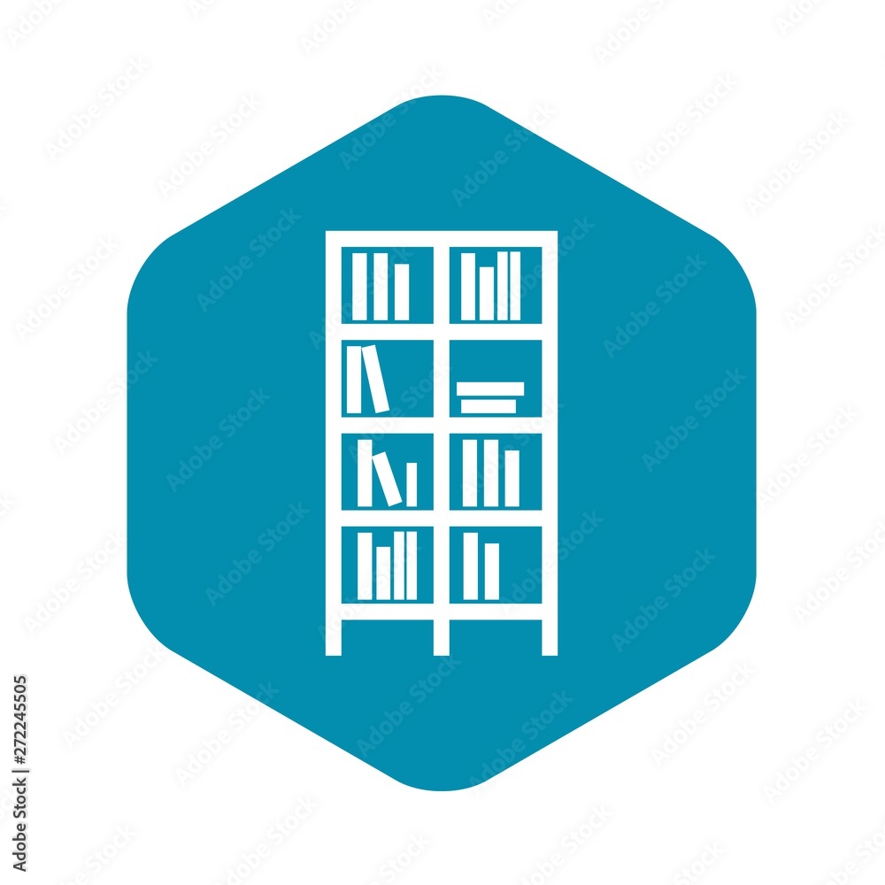Obraz premium Bookcase in simple style isolated on white background vector illustration