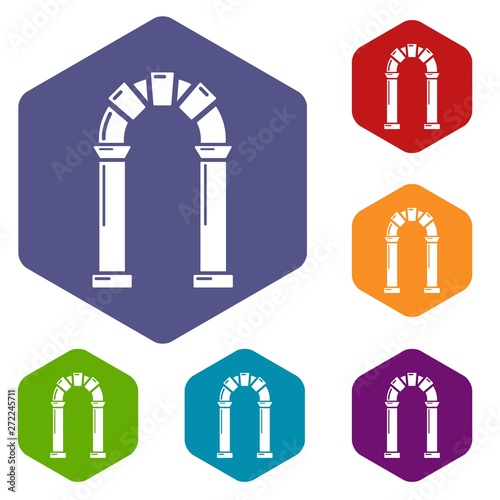 Archway ancient icon. Simple illustration of archway ancient vector icon for web