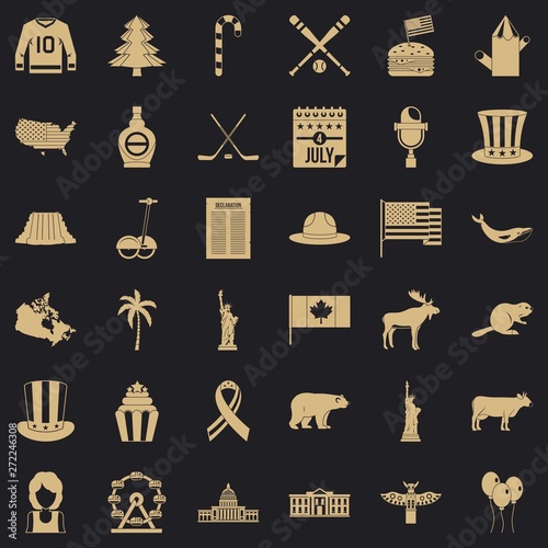 Span icons set. Simple set of 36 span vector icons for web for any design