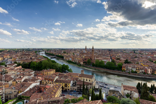 Panoramic view of Verona taken from Castel San Pietro