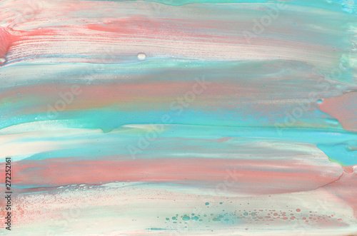 abstract marbleized effect background. mint and pink creative colors. Beautiful paint