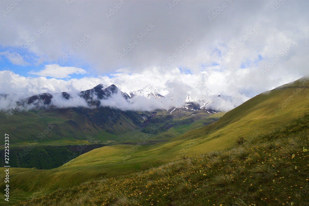 On the way to the base camp of Elbrus from the North