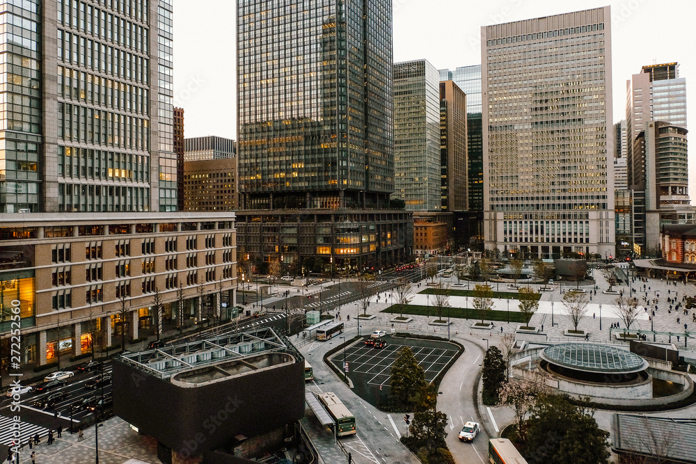 Φωτογραφία Tokyo, Japan - April 3, 2019: Tokyo Station opened in 1914, Beautiful  Tokyo Sta