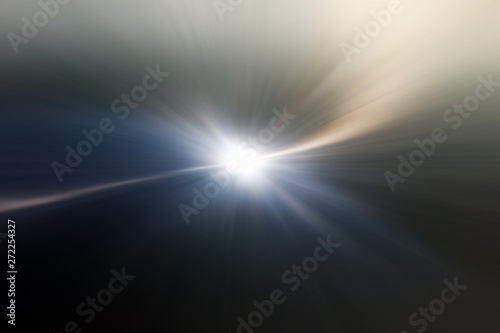 Abstract background of a solar wind and rays.