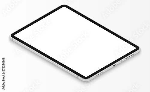 graphic tablet of the new generation with a blank screen on a light background