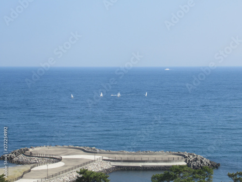 Fototapeta Naklejka Na Ścianę i Meble -  海とヨット