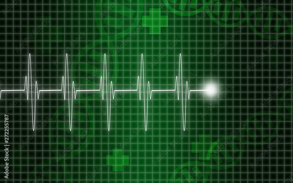 Cardiogram on the green screen Cardiogram on the green screen