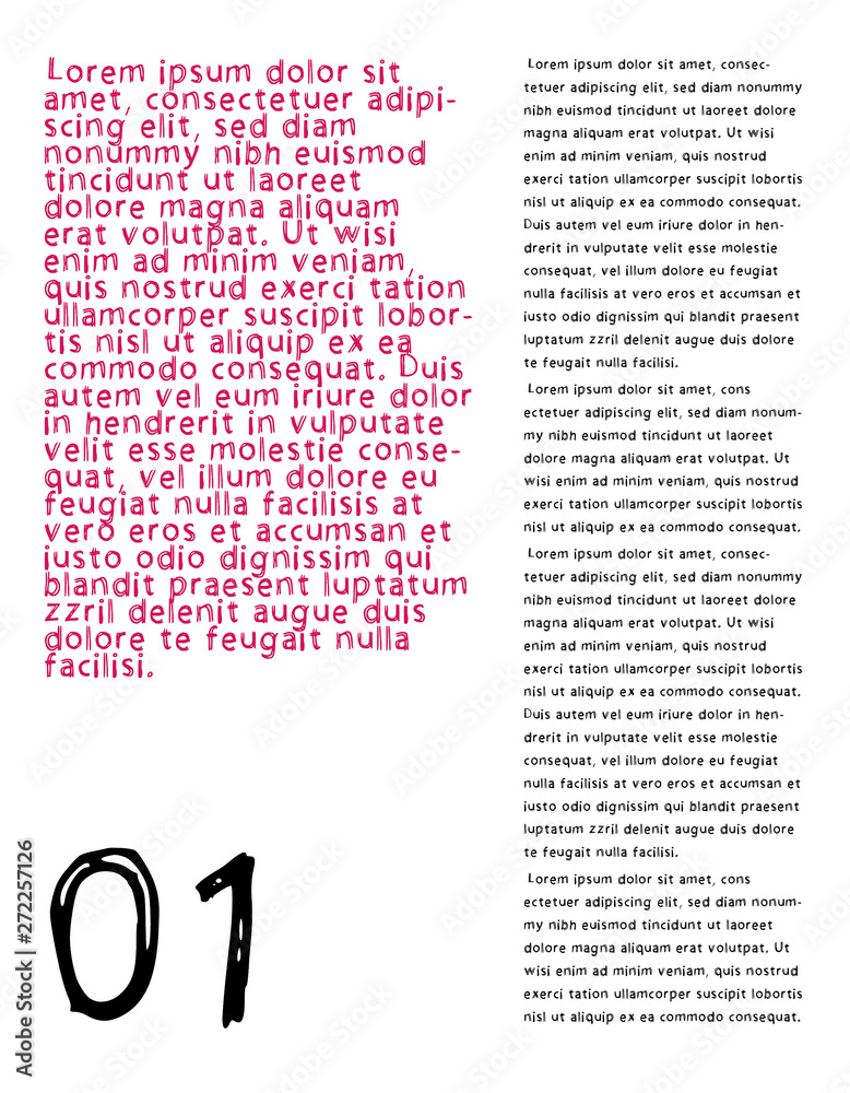 Naklejka premium Hand drawn font