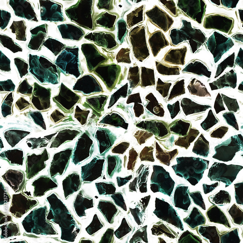 Seamless, hand made art mosaic glass texture. Acrylic, watercolor, ink.